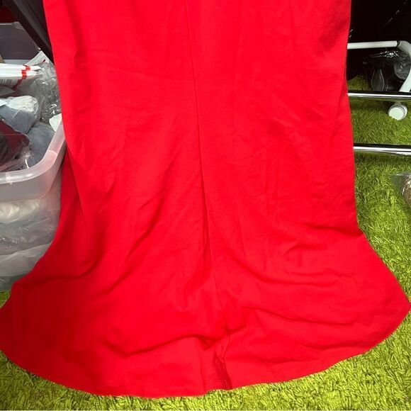 Nookie Madonna Halter Black-Tie Formal Gown Large in Cherry Red - Picture 5 of 7